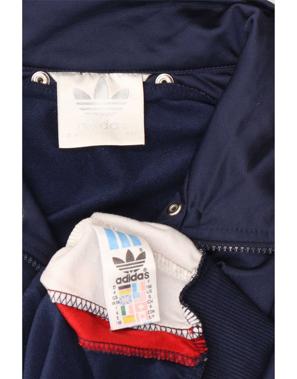Adidas Mens Graphic Tracksuit Top Jacket UK 36/38 Pequeno Azul Marinho