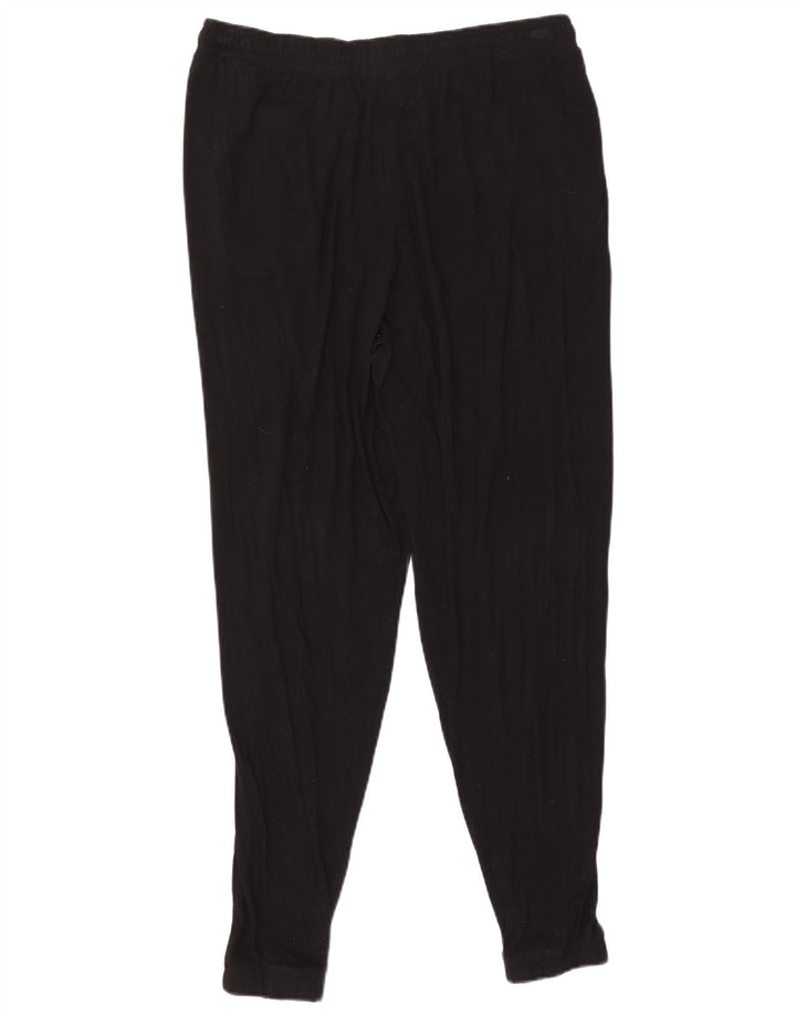 Calça de treino feminina Marks & Spencer Reino Unido 14 grande viscose preta