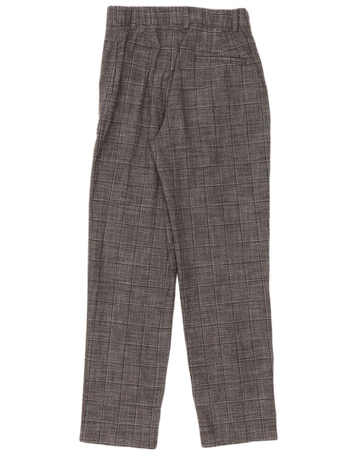 Calça Chino Feminina Marks & Spencer Reino Unido 12 Médio W30 L30 Cinza Xadrez