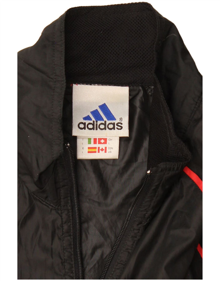 Adidas Mens Climashell Graphic Tracksuit Top Jaqueta Grande Poliéster Preto
