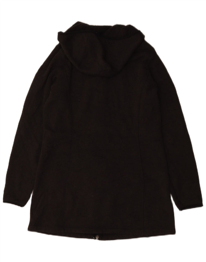 Sobretudo feminino com capuz L.L.Bean UK 10 poliéster cinza pequeno