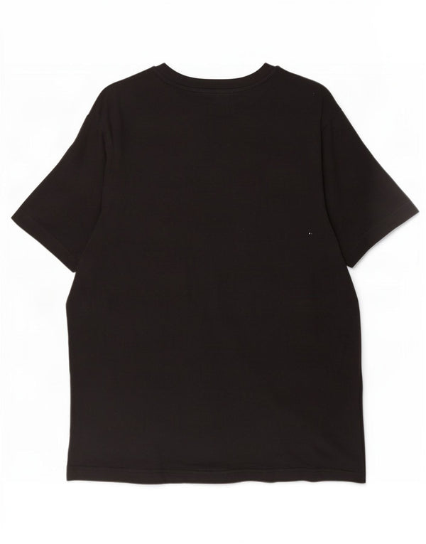Puma Mens Graphic T-Shirt Top Grande Algodão Preto