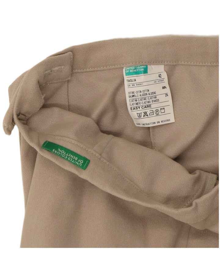 Saia lápis feminina BENETTON IT 42 médio W28 algodão bege