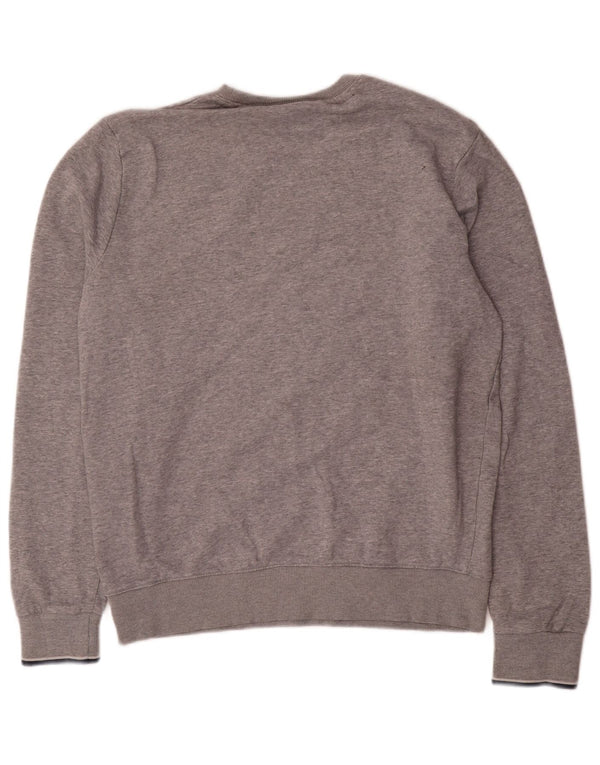 Fila Mens Graphic Moletom Jumper Médio Algodão Cinza