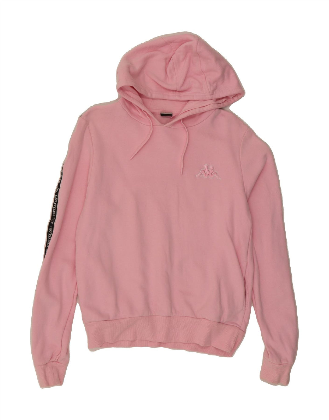 KAPPA Womens Graphic Hoodie Jumper UK 12 Medium Pink Cotton Vintage Kappa and Second-Hand Kappa from Messina Hembry 