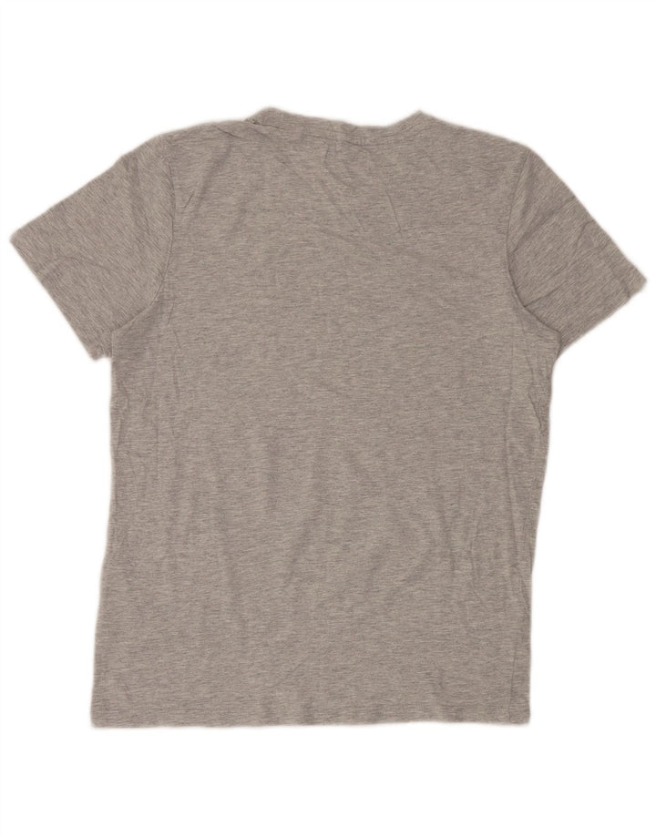 Camiseta masculina gráfica Jack & Jones Top pequeno algodão cinza