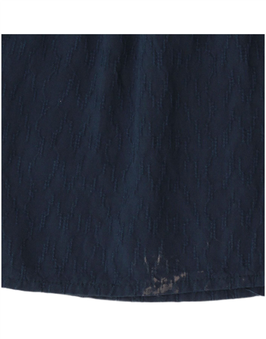 Vestido feminino branco de manga comprida em camadas UK 12 viscose azul médio