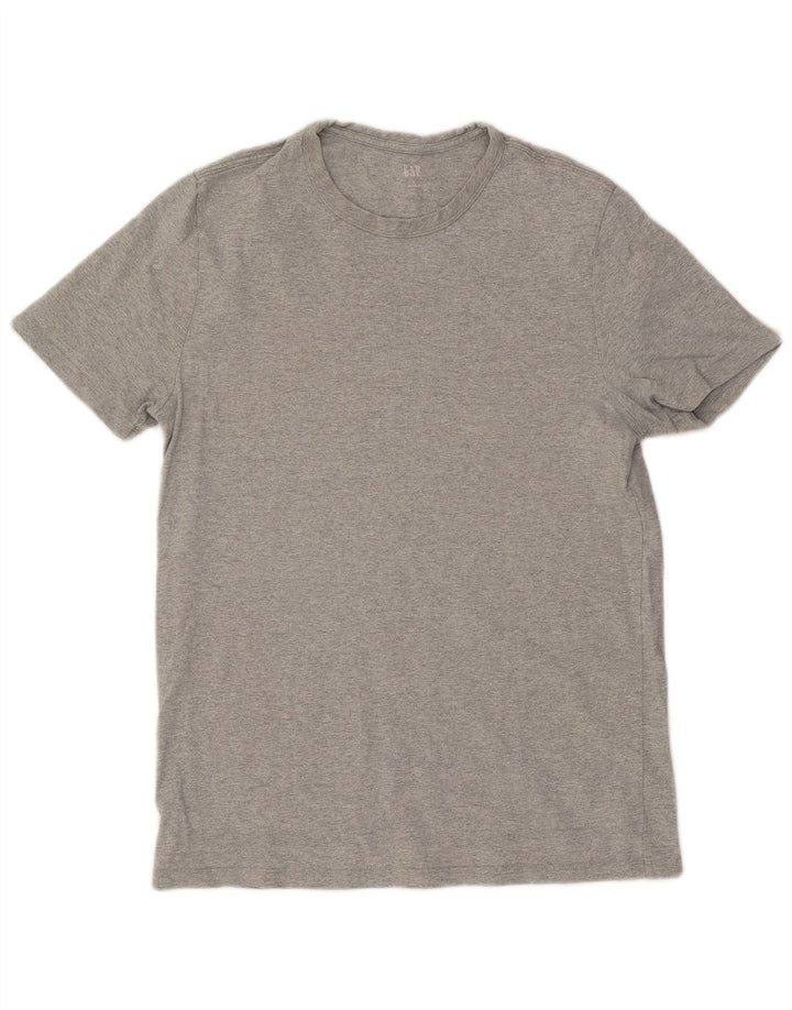 Camiseta masculina Gap grande algodão manchado cinza
