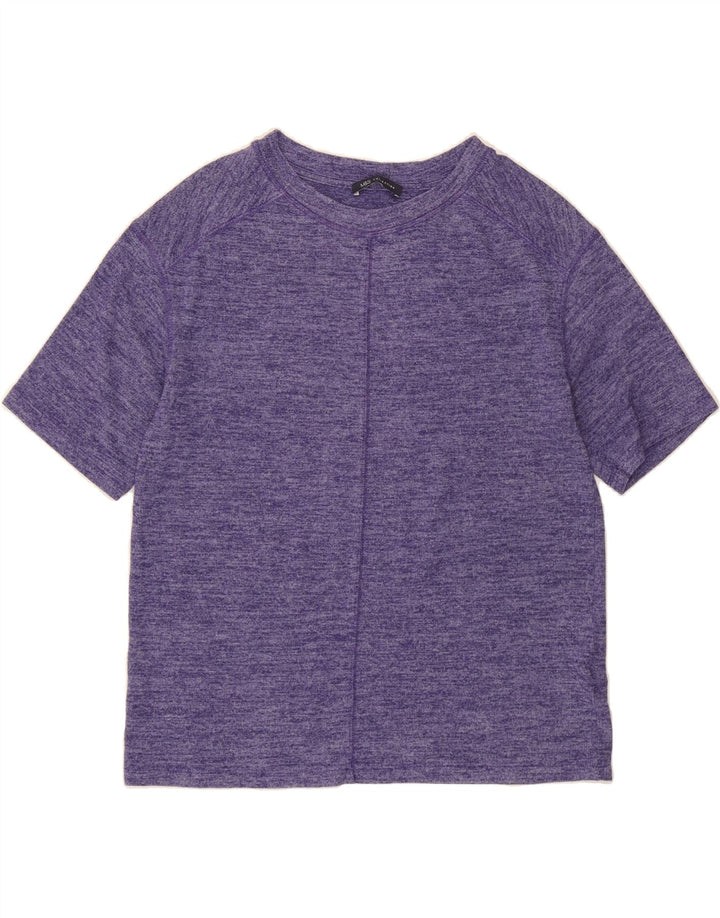 MARKS & SPENCER Womens T-Shirt Top UK 10 Small Purple Viscose Vintage Marks & Spencer and Second-Hand Marks & Spencer from Messina Hembry 