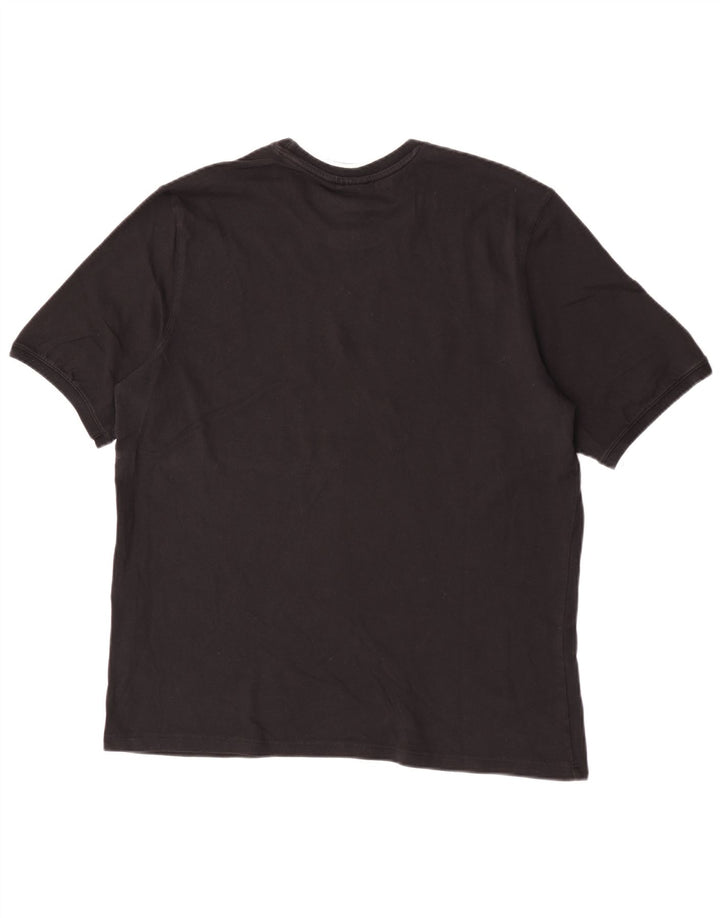 Adidas Mens Camiseta Top Grande Algodão Preto