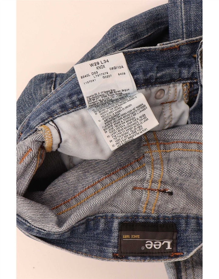 Lee Mens Knox Straight Jeans W29 L34 Azul Algodão