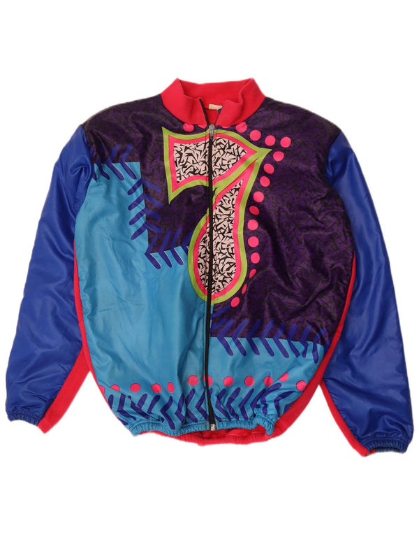 Jaqueta masculina MARILENA com estampa abstrata de agasalho XL azul colorblock