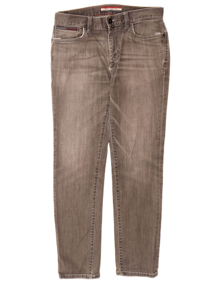 Tommy Hilfiger Masculino Slim Jeans W30 L30 Cinza Algodão