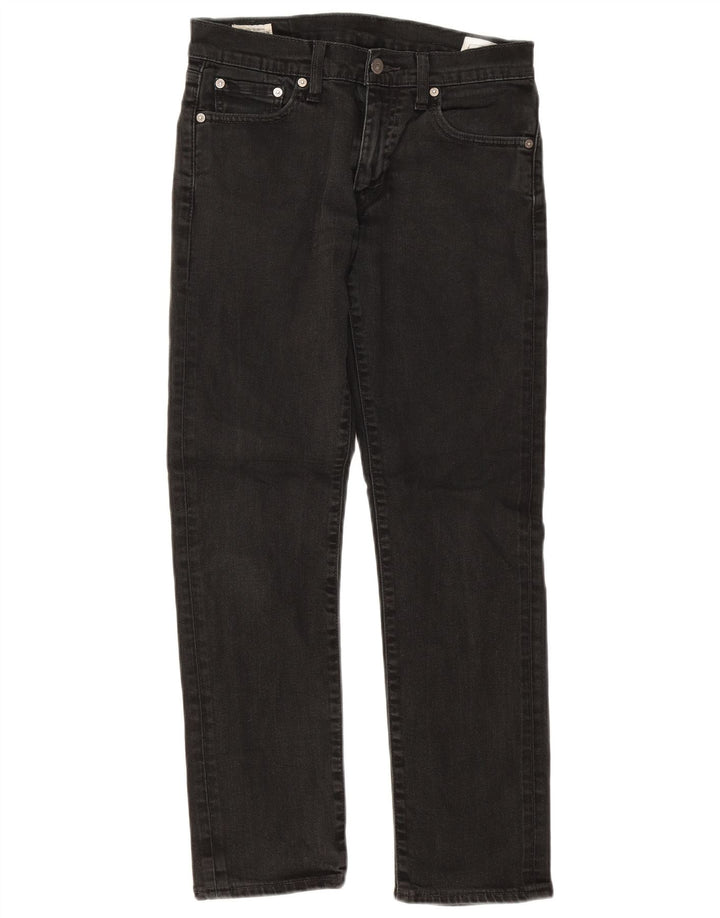 Calça jeans reta masculina Levi's W30 L30 algodão preto