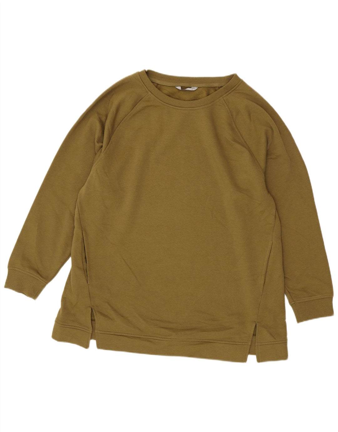 Suéter feminino Marks & Spencer Reino Unido 16 grande algodão cáqui