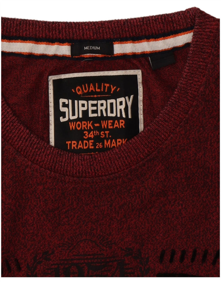 Camiseta gráfica masculina SUPERDRY Top médio marrom
