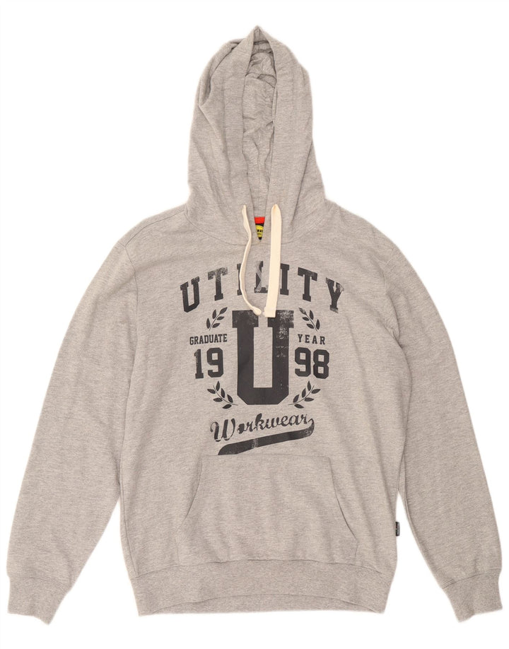 Diadora Mens Graphic Hoodie Jumper Médio Algodão Cinza