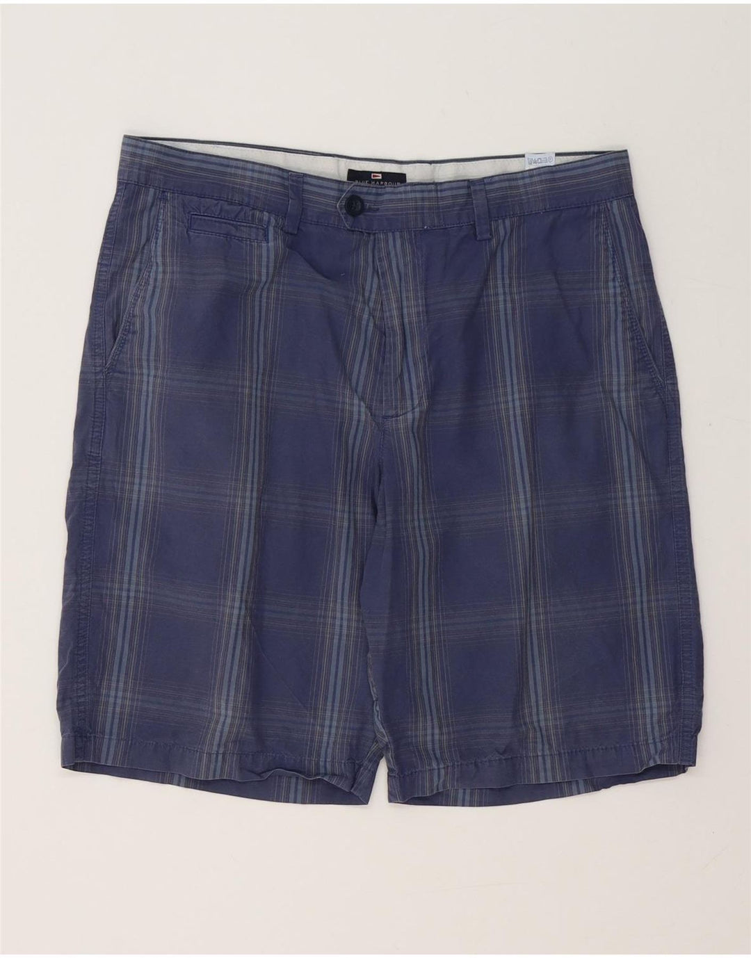 Shorts masculino Marks & Spencer Blue Harbor Chino W34 grande xadrez azul marinho