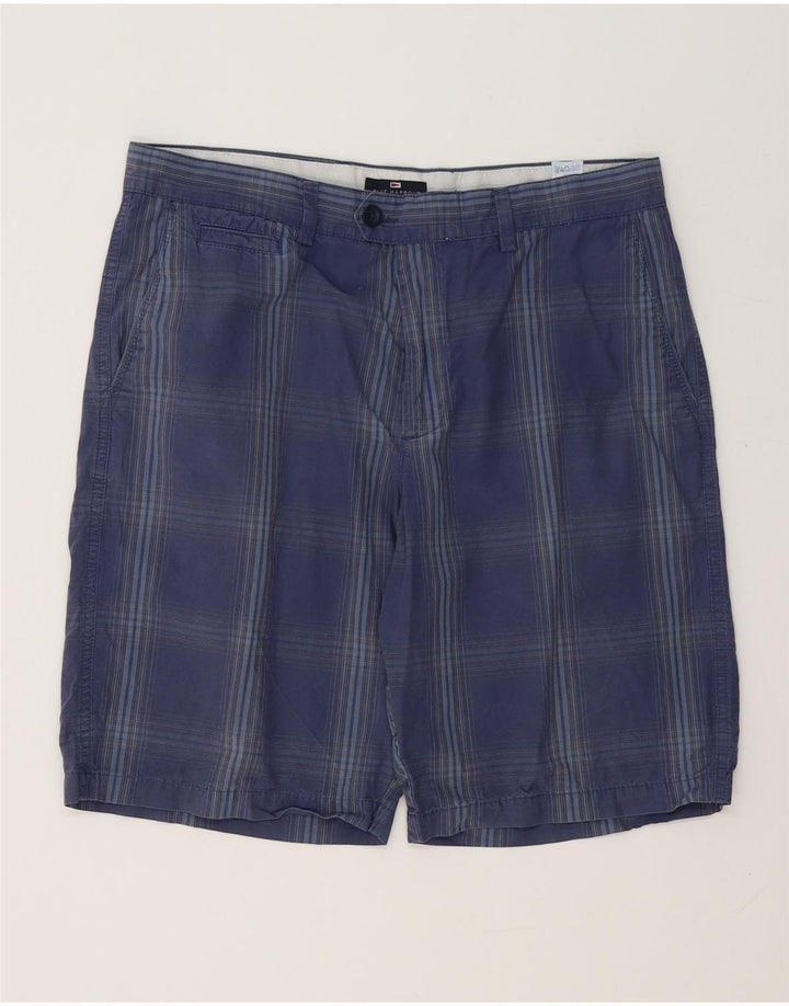 Shorts masculino Marks & Spencer Blue Harbor Chino W34 grande xadrez azul marinho