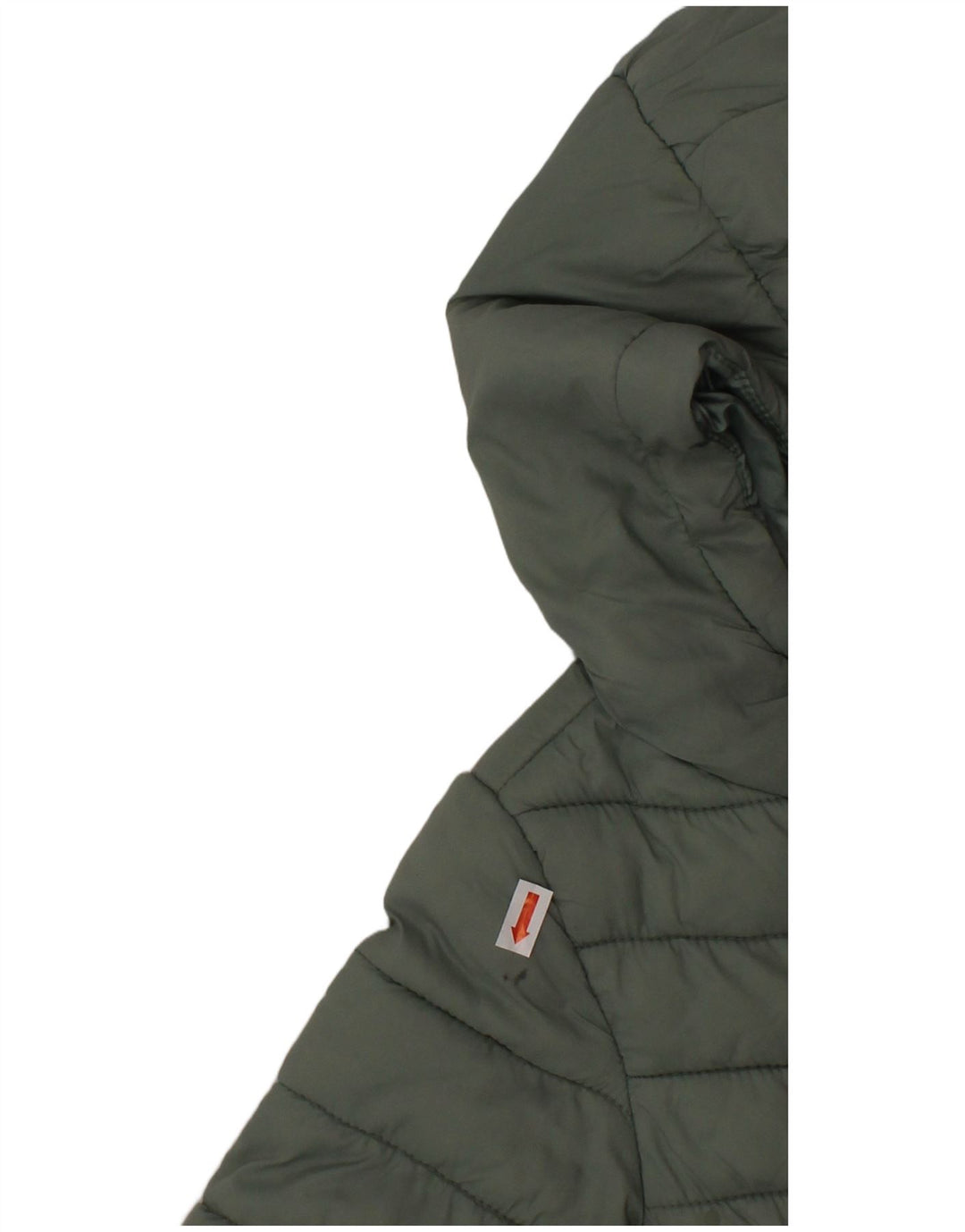 Jaqueta acolchoada com capuz para meninas DKNY 18-24 meses nylon verde