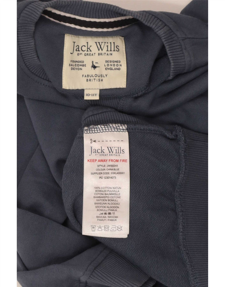 Jack Wills Boys Graphic Regular Fit Suéter 10-11 Anos Azul