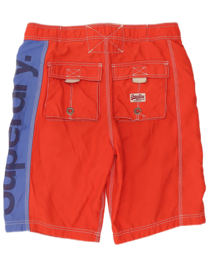 Shorts de natação masculino SUPERDRY gráfico pequeno poliéster colorido vermelho