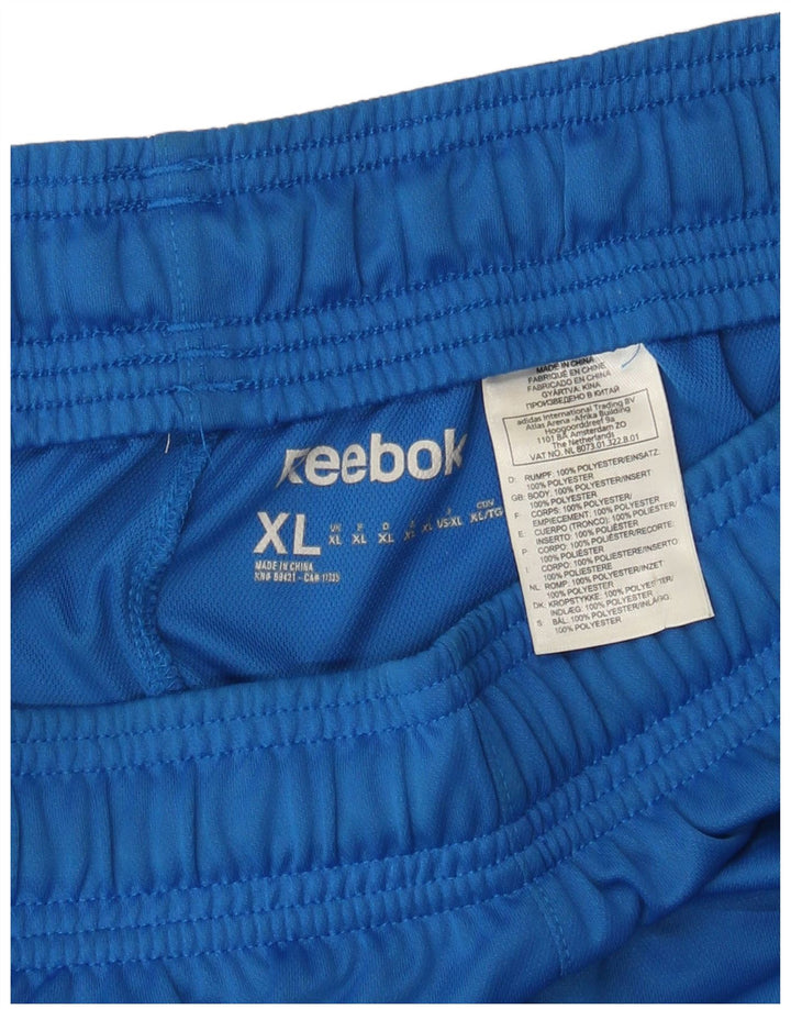 Shorts esportivos masculinos REEBOK XL azul colorblock poliéster