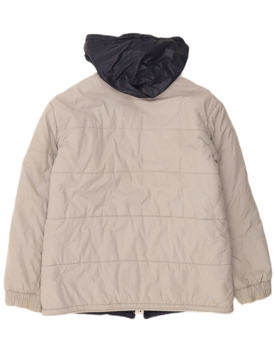 Jaqueta masculina Fila com capuz acolchoada UK 38 algodão cinza médio