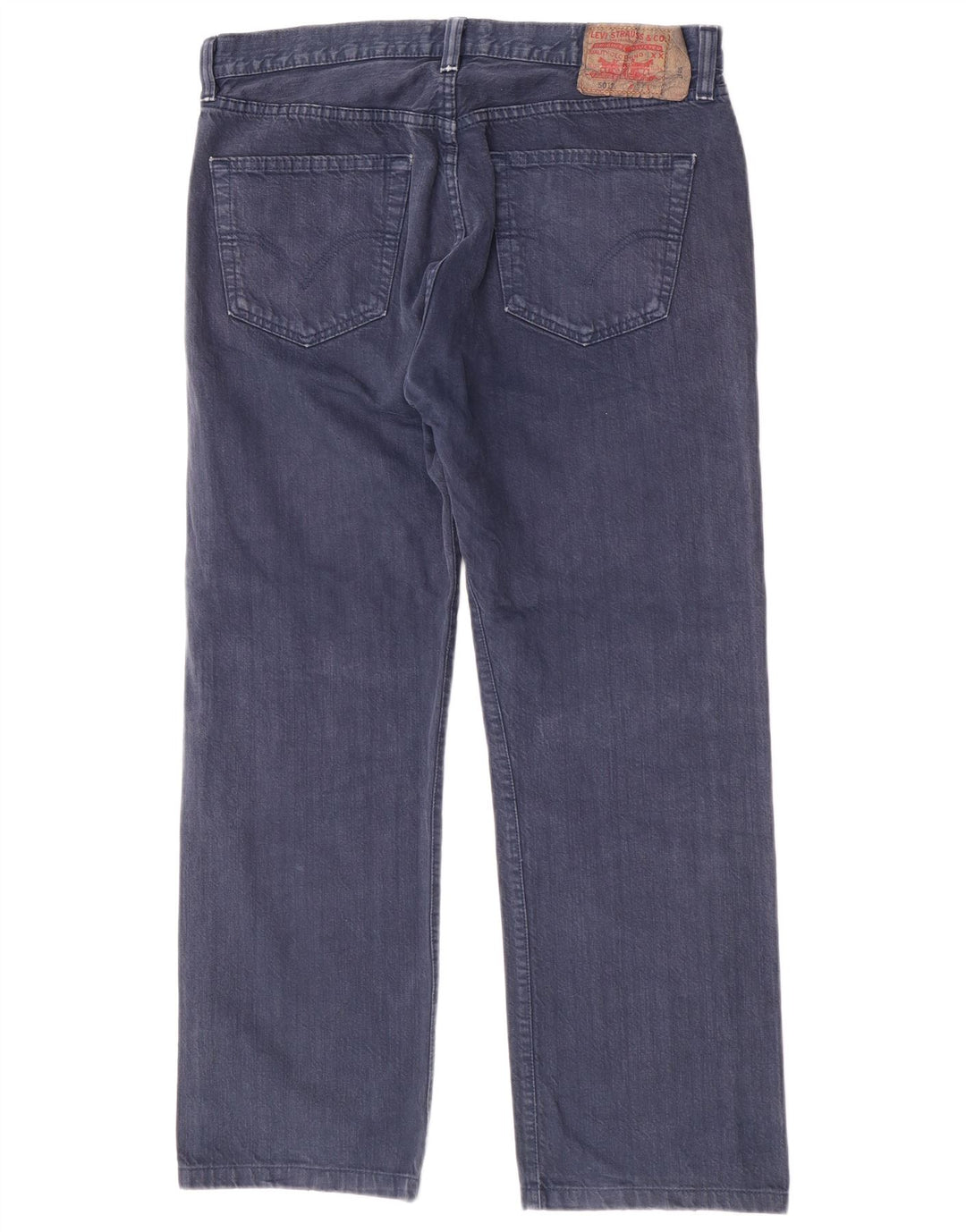 Levi's Masculino 501 Straight Jeans W36 L29 Azul Marinho Algodão