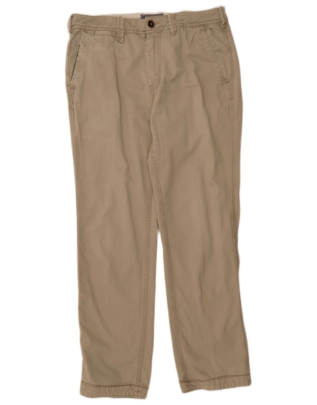 Calça chino reta masculina FAT FACE W34 L31 algodão cinza