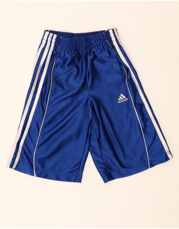 Shorts esportivos Adidas meninos 7-8 anos XS azul poliéster