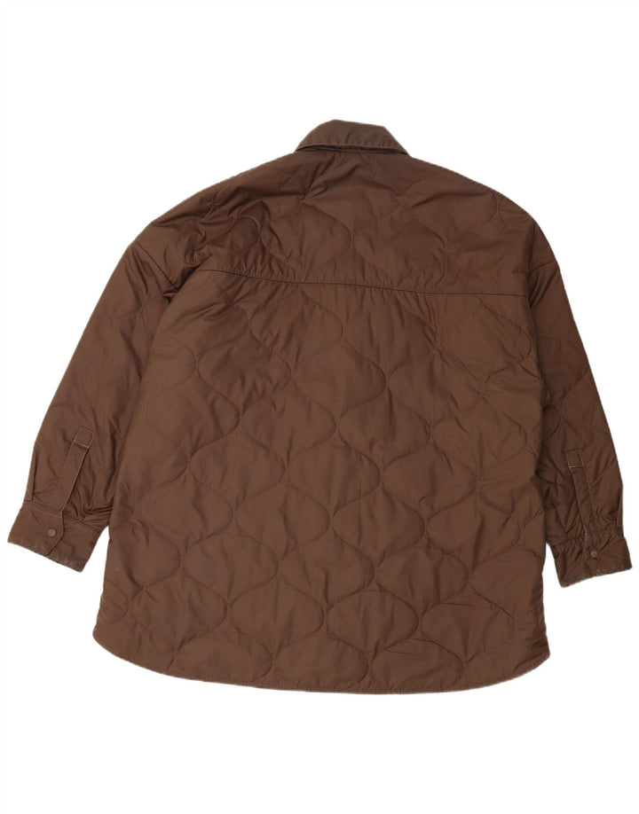 Jaqueta Nike Feminina Oversized Acolchoada UK 16 Grande Marrom Poliéster
