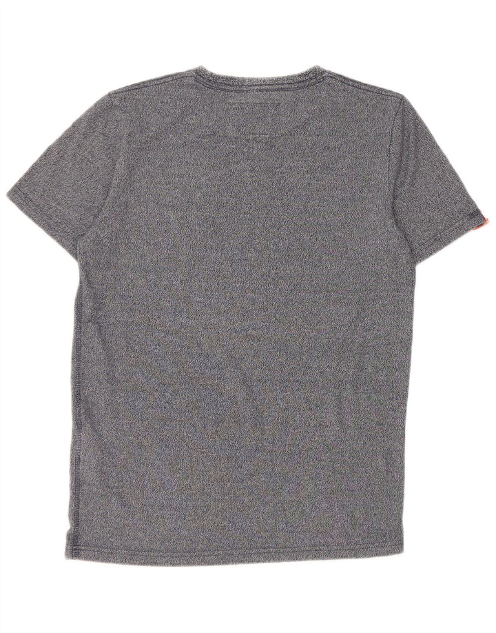 Camiseta masculina Superdry Top pequeno algodão tie-dye cinza