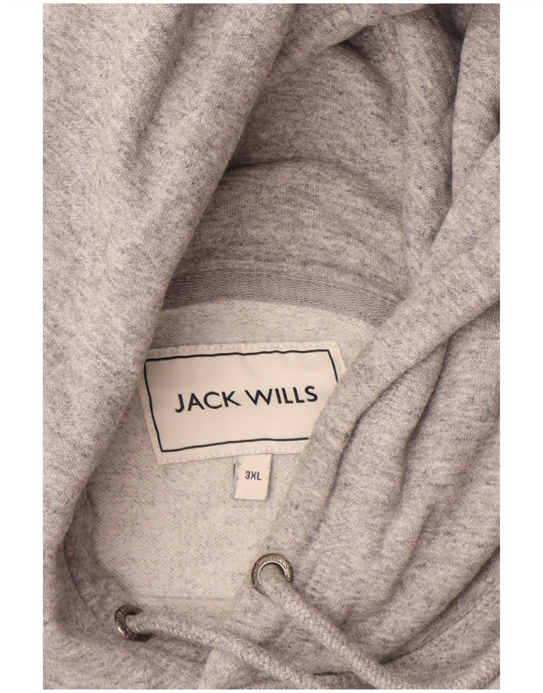 Jumper com capuz gráfico masculino JACK WILLS 3XL algodão manchado cinza