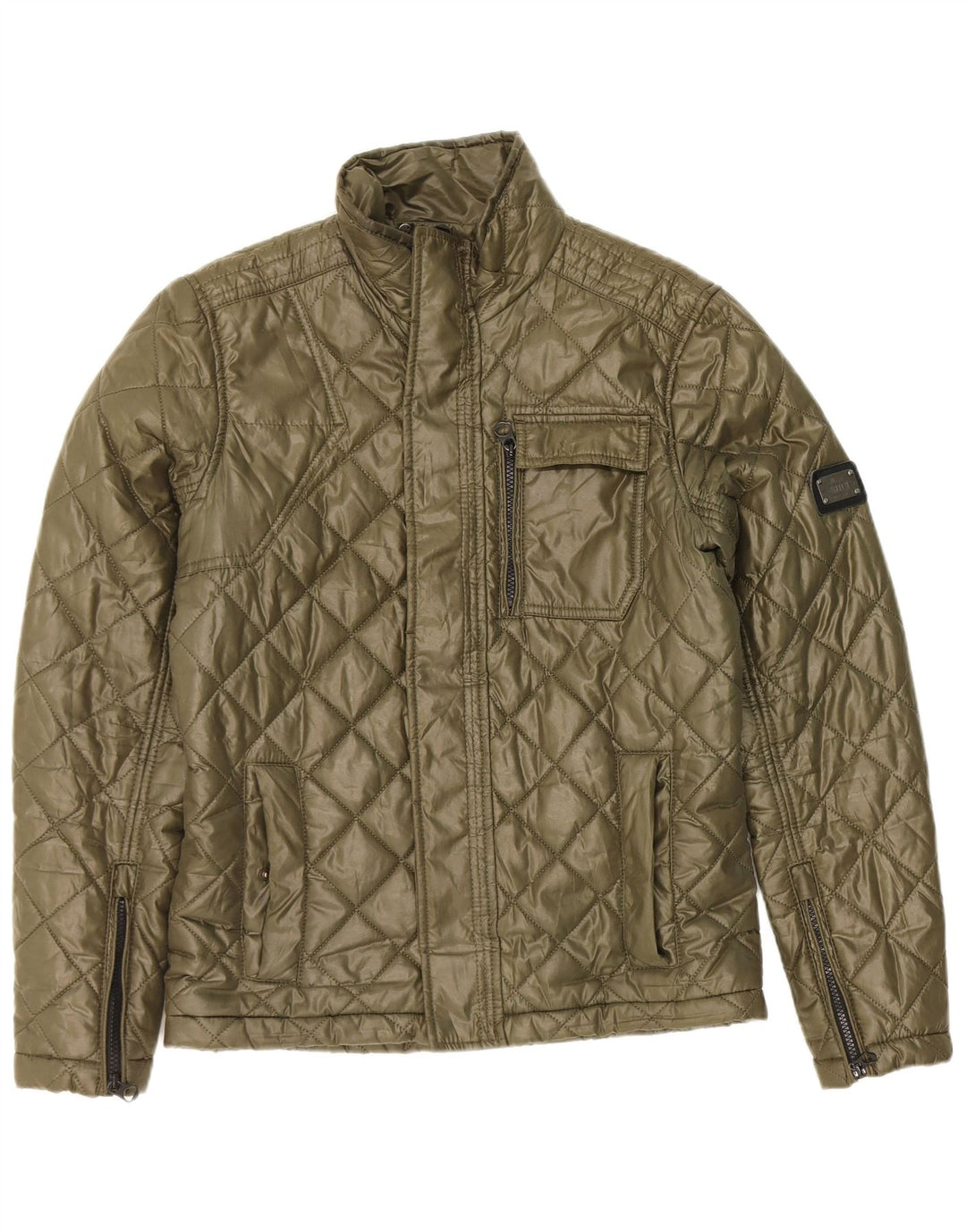 Jaqueta acolchoada masculina Datch UK 38 poliéster cáqui médio