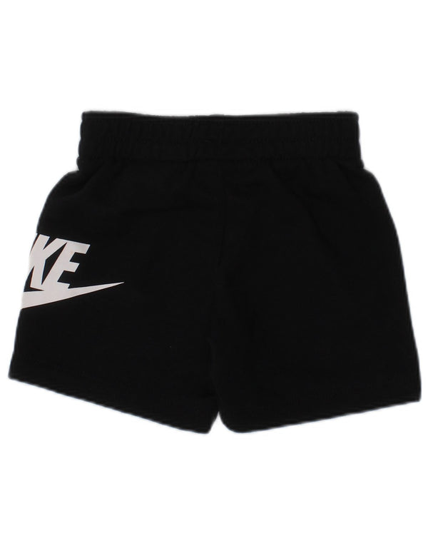 Shorts esportivos gráficos NIKE para meninos de 9 a 12 meses de algodão preto