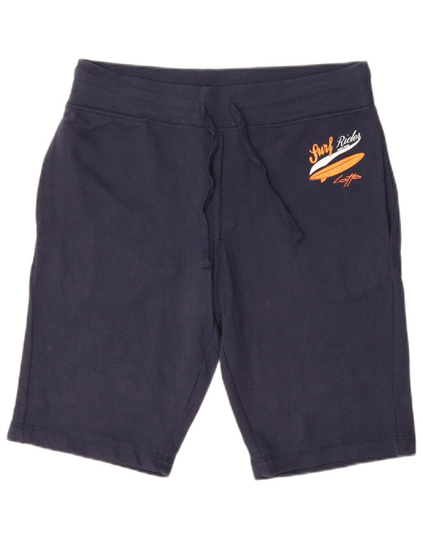 Lotto Mens Graphic Sport Shorts Grande Algodão Azul Marinho