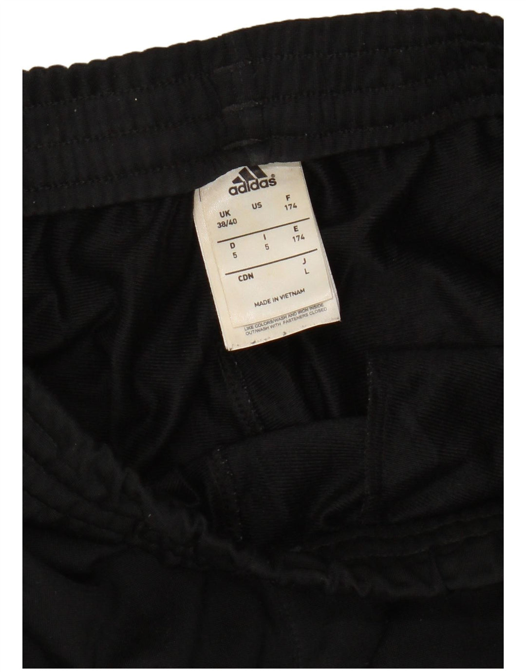 Calças de treino masculinas ADIDAS UK 38/40 Medium Black Colourblock