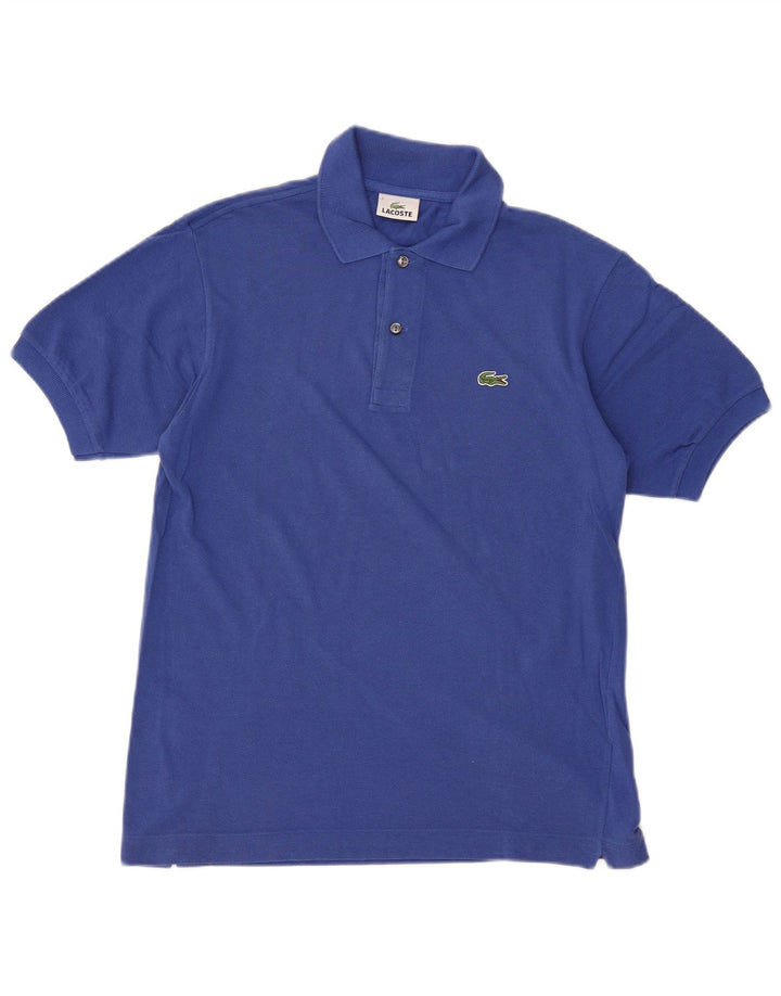 Camisa polo masculina Lacoste tamanho 3 pequeno algodão azul
