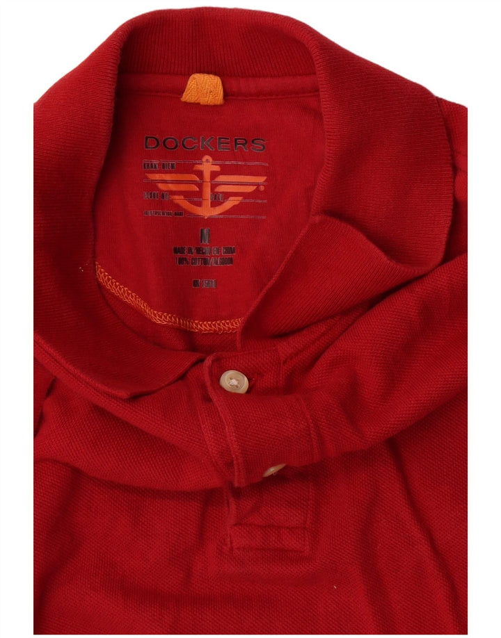 Camisa polo masculina Dockers médio algodão vermelho