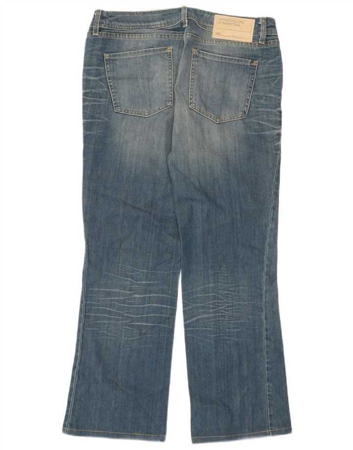 Benetton Jeans Bootcut Feminino W29 L27 Azul Algodão
