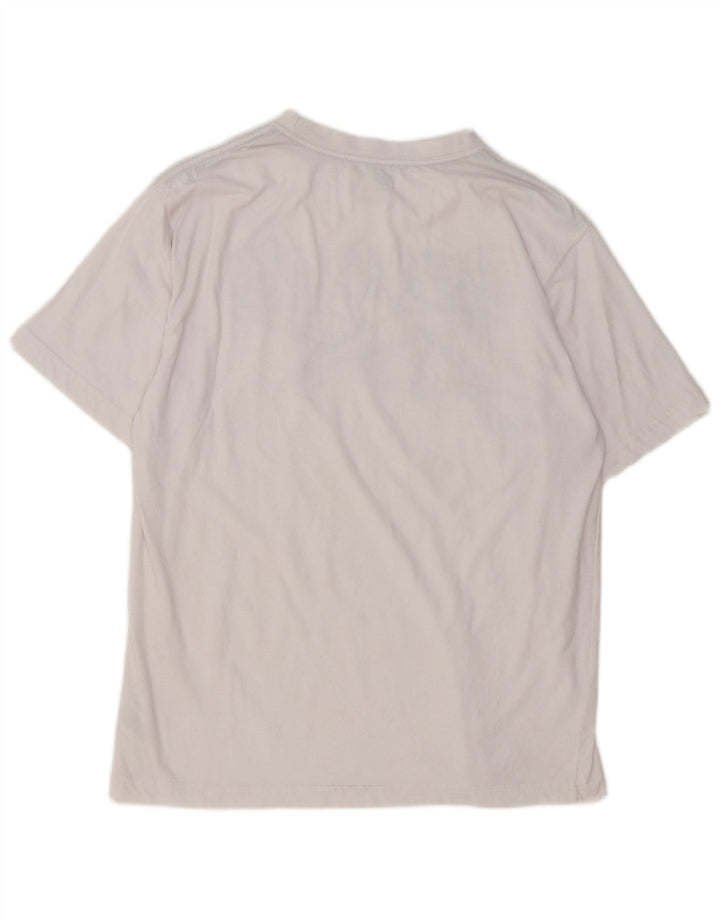 Camiseta gráfica masculina Reebok Top médio algodão branco