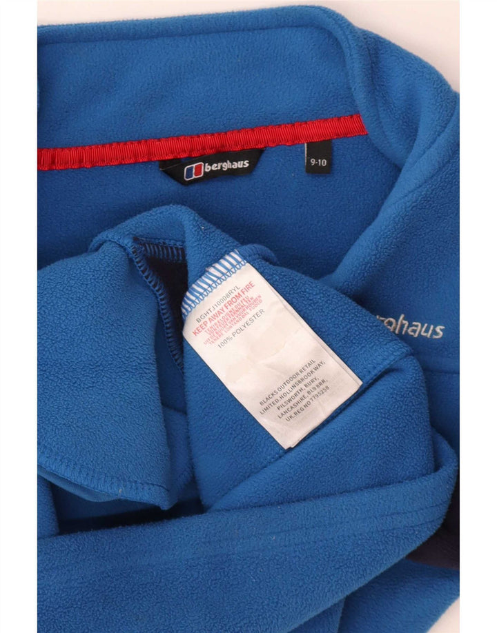 Jaqueta de lã masculina Berghaus 9-10 anos azul poliéster colorblock