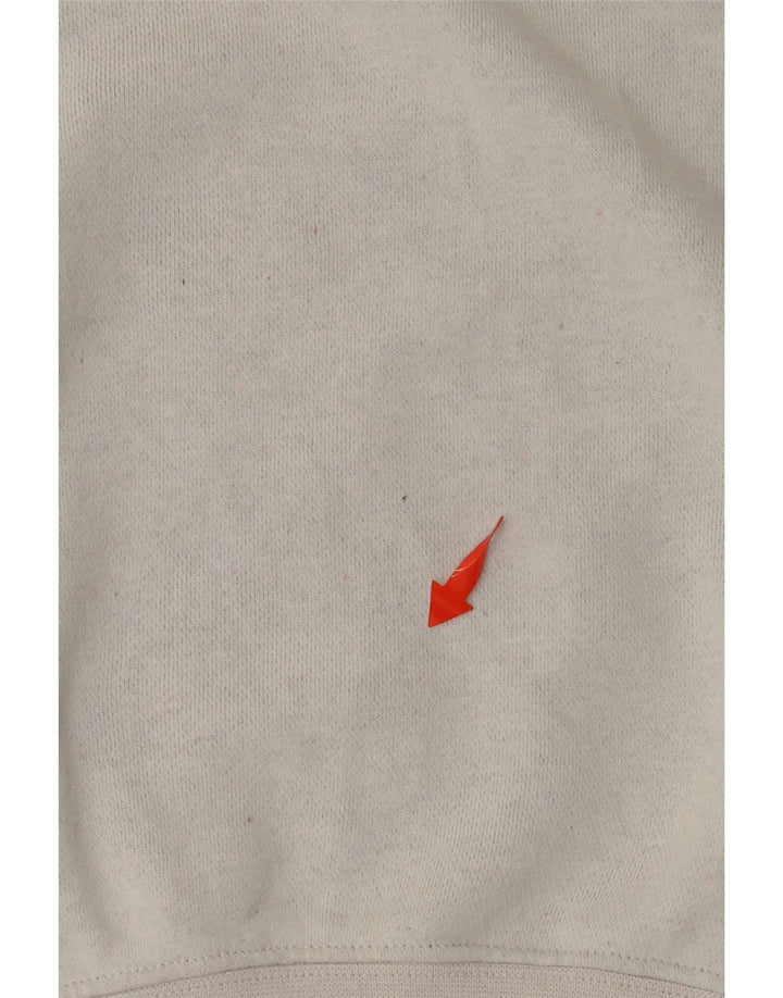 NIKE Womens Crop Oversized Sweatshirt Jumper Reino Unido 14 Médio Cinza Algodão