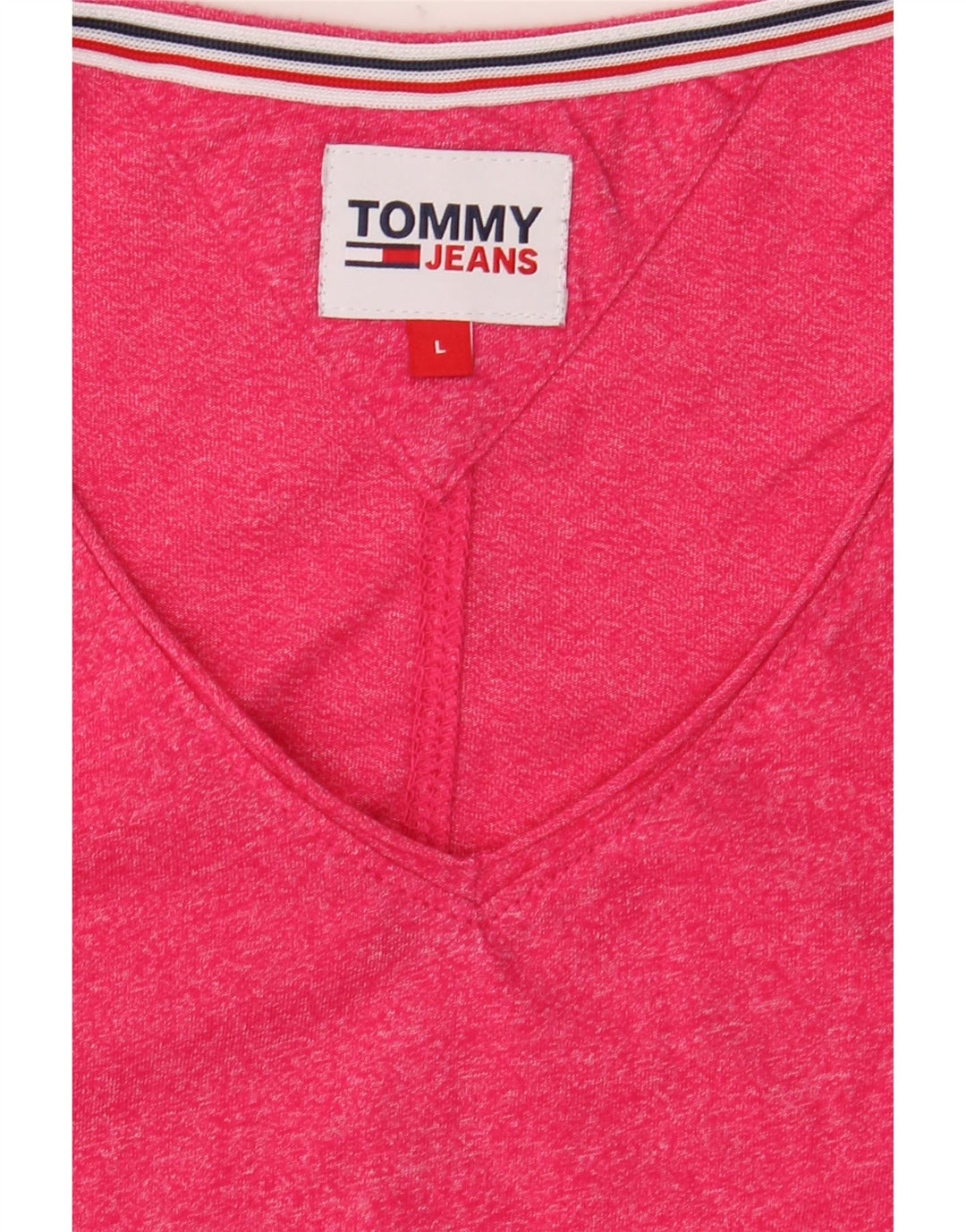 Tommy Hilfiger Camiseta masculina grande rosa manchada