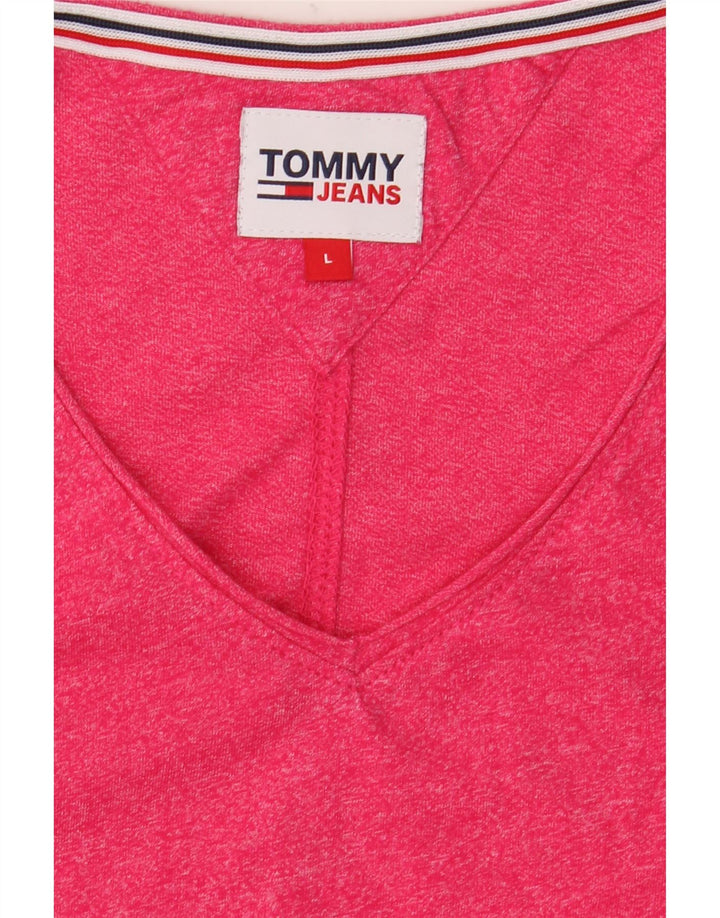 Tommy Hilfiger Camiseta masculina grande rosa manchada