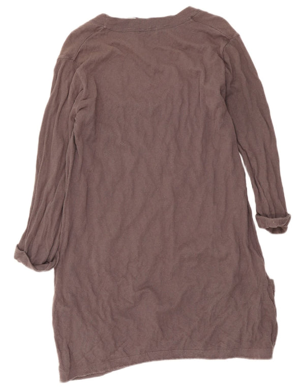 Cos feminino manga 3/4 vestido jumper grande Reino Unido 10 pequeno algodão cinza