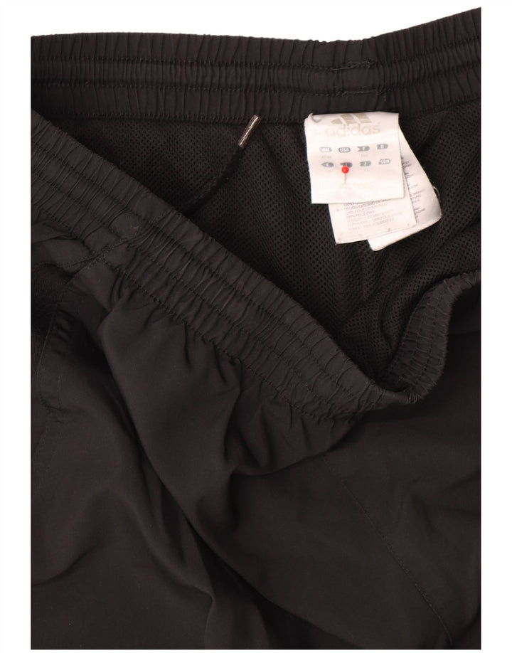 Calças de treino masculinas Adidas UK 42/44 poliéster preto grande