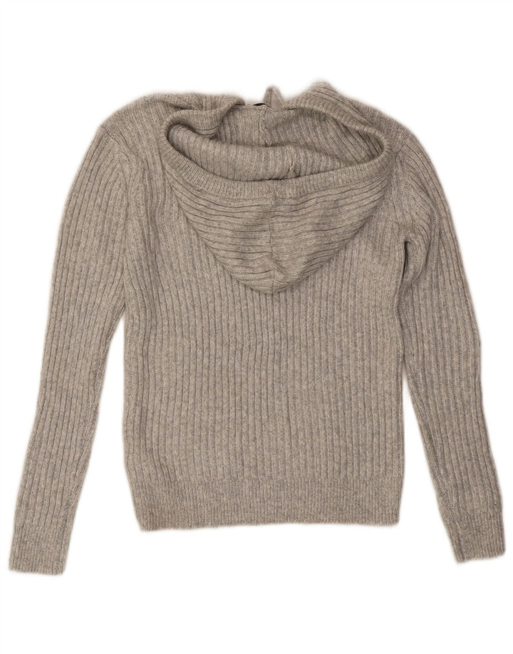 Suéter feminino com capuz Marks & Spencer UK 6 XS poliéster cinza