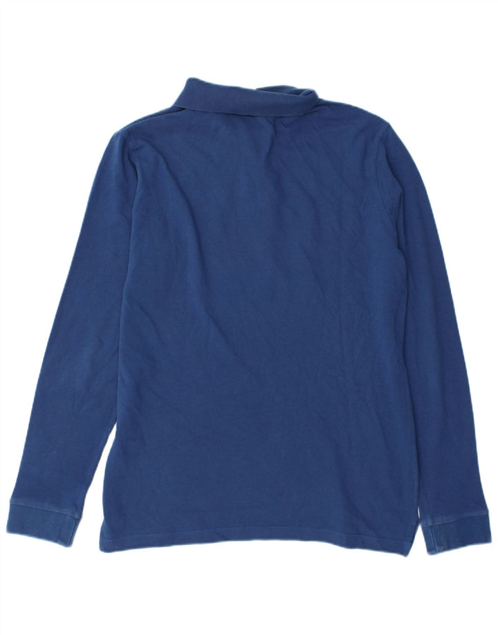 Camisa polo masculina de manga comprida Paul & Shark Yachting azul médio
